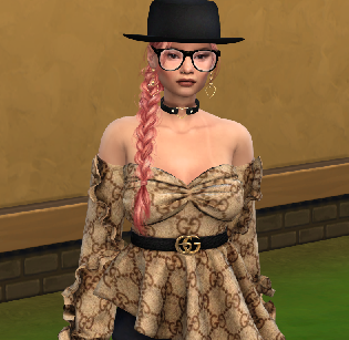 sims game realistic style download dyed-hair female Kai-Lin Wu by Bonita100 Body View