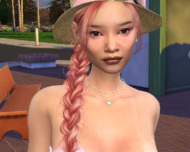 the sims 4 premium cc download dyed-hair female Kai-Lin Wu by Bonita100 Face View
