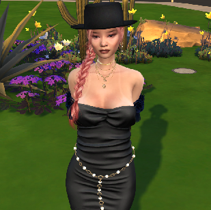 sims 4 custom content download dyed-hair female Kai-Lin Wu by Bonita100 Body View