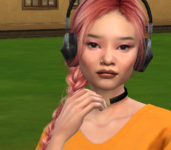 sims realistic style download dyed-hair female Kai-Lin Wu by Bonita100 Face View