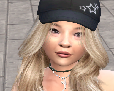 sims custom sim download dyed-hair female Mengxi Liu by Bonita100 Face View