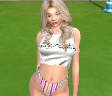 sims alpha cc style download asian girls female Mengxi Liu by Bonita100 Body View