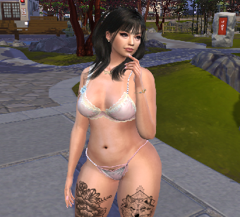 sims custom character download girl Jenn Shimizu by Bonita100 Body View