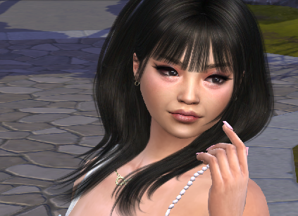 sims game custom sim download asian girls female Jenn Shimizu by Bonita100 Face View