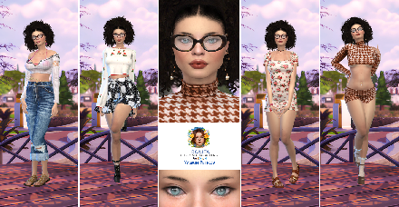 Yasmin Petrov young custom character Sims 4 CAS outfit preview - thumbnail