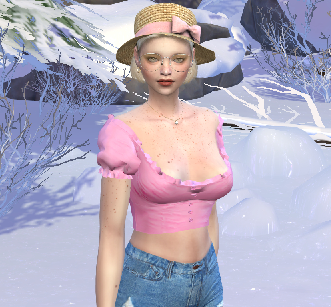 the sims 4 premium cc download girl Freja Madsen by Bonita100 Body View