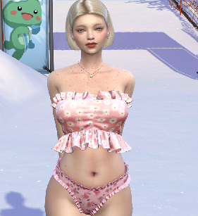 sims game custom sim download girl Freja Madsen by Bonita100 Body View