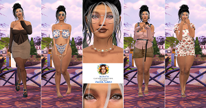 Valeria Suarez gray-haired custom character Sims 4 CAS outfit preview - thumbnail