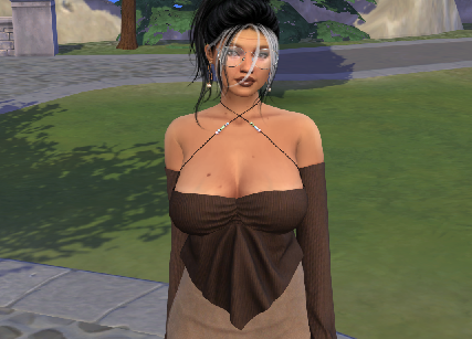 sims game alpha cc download gray-haired female Valeria Suarez by Bonita100 Body View