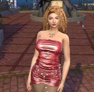 sims4 custom content download blonde female Giulia Lam by Bonita100 Body View