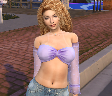 the sims 4 premium cc download blonde female Giulia Lam by Bonita100 Body View