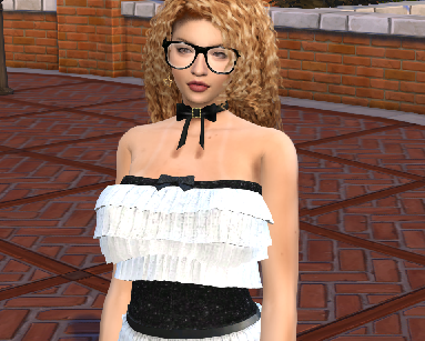 sims game custom sim download blonde female Giulia Lam by Bonita100 Body View