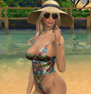 sims4 custom sim download blonde female Jessica Serrano by Bonita100 Body View