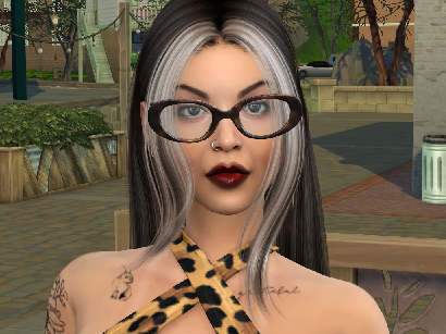 sims custom sim download dyed-hair female Rocio Rojas by Bonita100 Face View