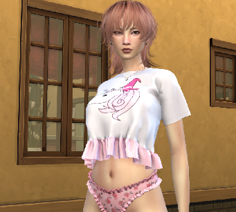 sims game cc download girl Misaki Sato by Bonita100 Body View