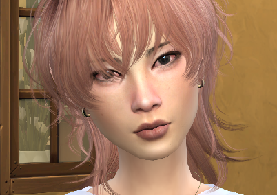 sims 4 alpha cc download dyed-hair female Misaki Sato by Bonita100 Face View