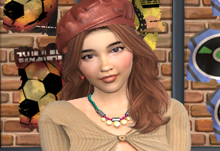 sims game custom sim download brown hair female Paola Quintero by Bonita100 Face View