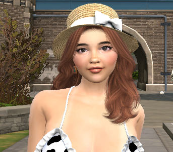 sims 4 high detail download brown hair female Paola Quintero by Bonita100 Face View