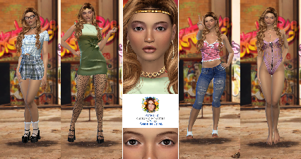 Sharon Copa young custom character Sims 4 CAS outfit preview - thumbnail
