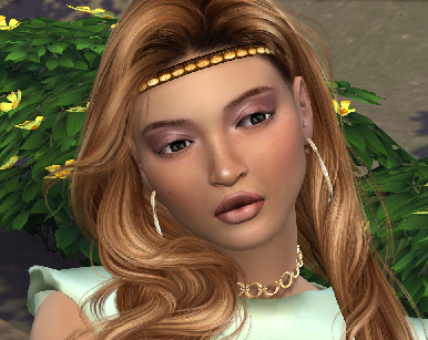 sims 4 custom character download brown hair female Sharon Copa by Bonita100 Face View