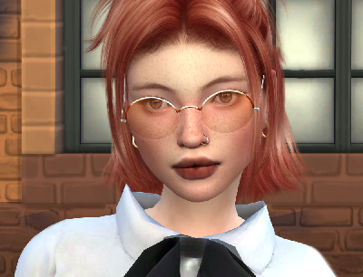 sims4 realistic style download girl Ruby McCarthy by Bonita100 Face View