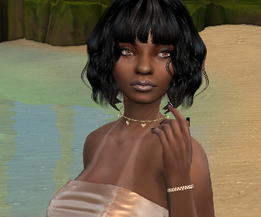 sims4 realistic style download black girls female Emely Rodriguez by Bonita100 Face View