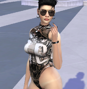 sims game custom character download asian girls female Skylar Yoon by Bonita100 Body View