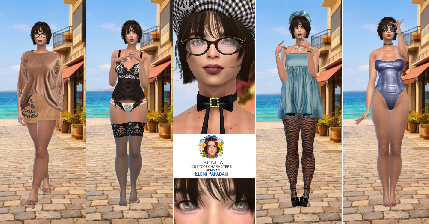Eleni Papadaki young custom character Sims 4 CAS outfit preview - thumbnail