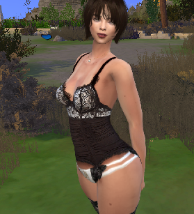 sims custom character download brunette female Eleni Papadaki by Bonita100 Body View