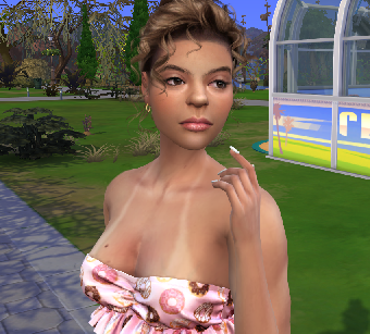 the sims 4 alpha cc style download brown hair female Sandra Restrepo by Bonita100 Face View