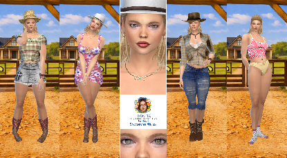 Savannah Weiss young custom character Sims 4 CAS outfit preview - thumbnail