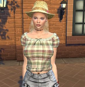 sims 4 custom character download blonde female Savannah Weiss by Bonita100 Body View