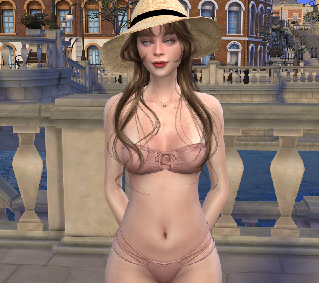sims realistic style download girl Katie Clarke by Bonita100 Body View