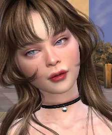sims custom sim download brown hair female Katie Clarke by Bonita100 Face View