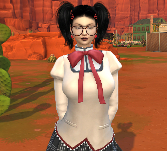 sims 4 custom character download occult female Yohualli Nebet Het by Bonita100 Body View