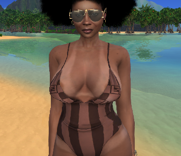 sims game premium cc download black girls female Yolaida Torres by Bonita100 Body View