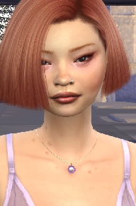 sims4 alpha cc download dyed-hair female Yu Xin Wu by Bonita100 Face View