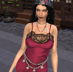 sims game custom character download brunette female Coral Montoya by Bonita100 Body View
