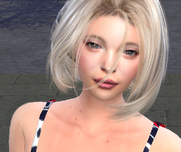 sims game realistic style download blonde female Lucie Novakova by Bonita100 Face View