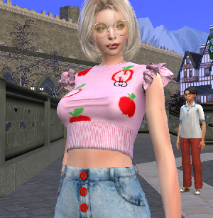 sims 4 alpha cc style download girl Lucie Novakova by Bonita100 Body View