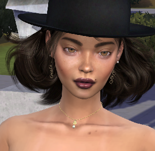 sims custom character download brunette female Norelys Bermudez by Bonita100 Face View