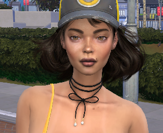 sims4 premium cc download brunette female Norelys Bermudez by Bonita100 Face View