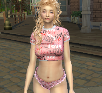 sims game alpha cc style download blonde female Zofia Zielinska by Bonita100 Body View