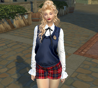 sims4 premium cc download girl Zofia Zielinska by Bonita100 Body View